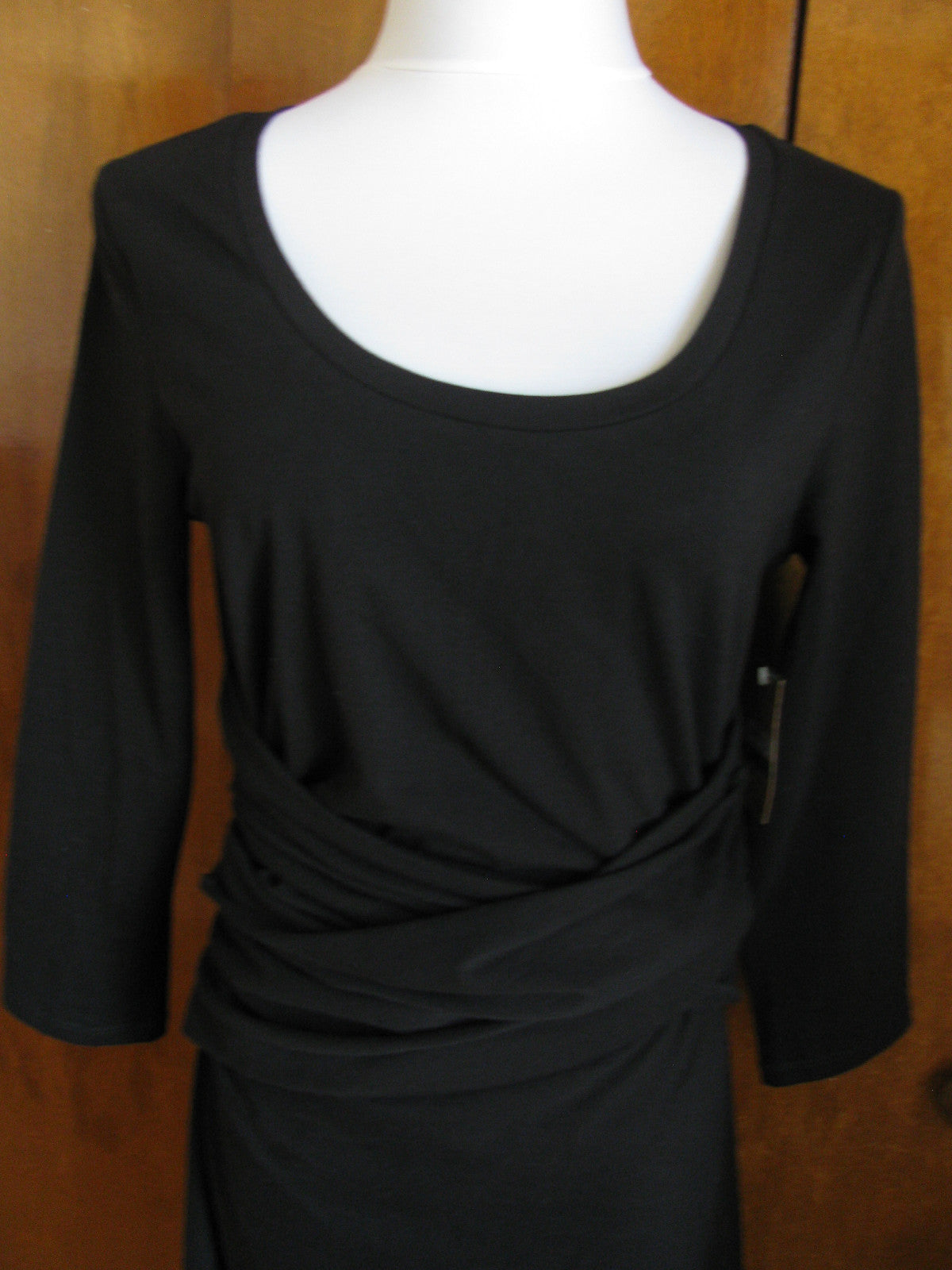 Rachel Roy Women’s Black Cotton Gathered Dress 