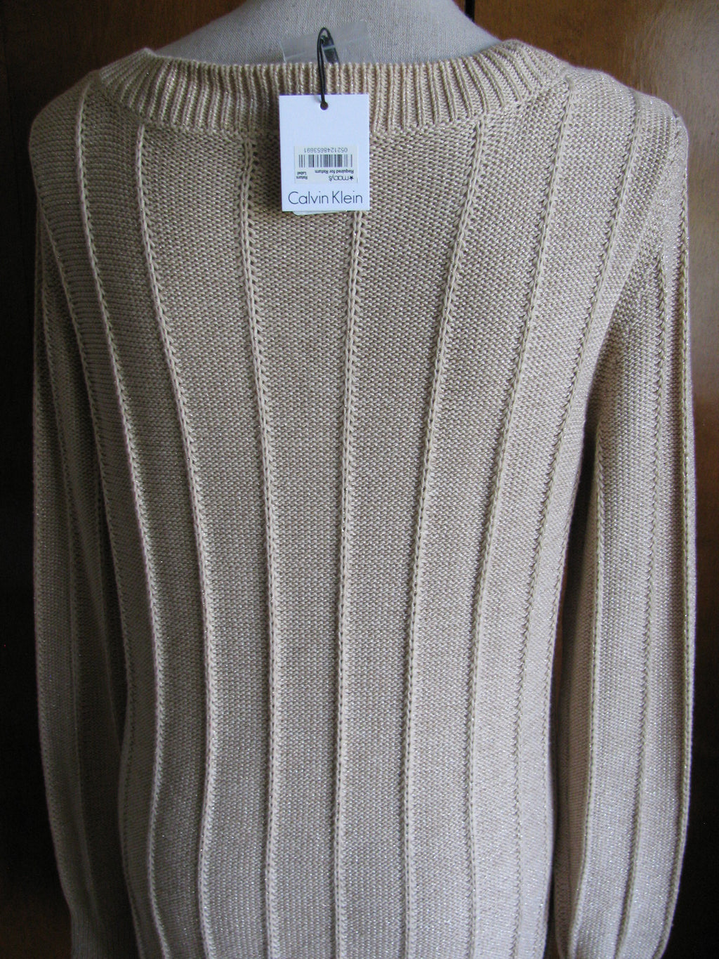 Calvin Klein women's heather safari tunic detailed sweater size Medium NWT