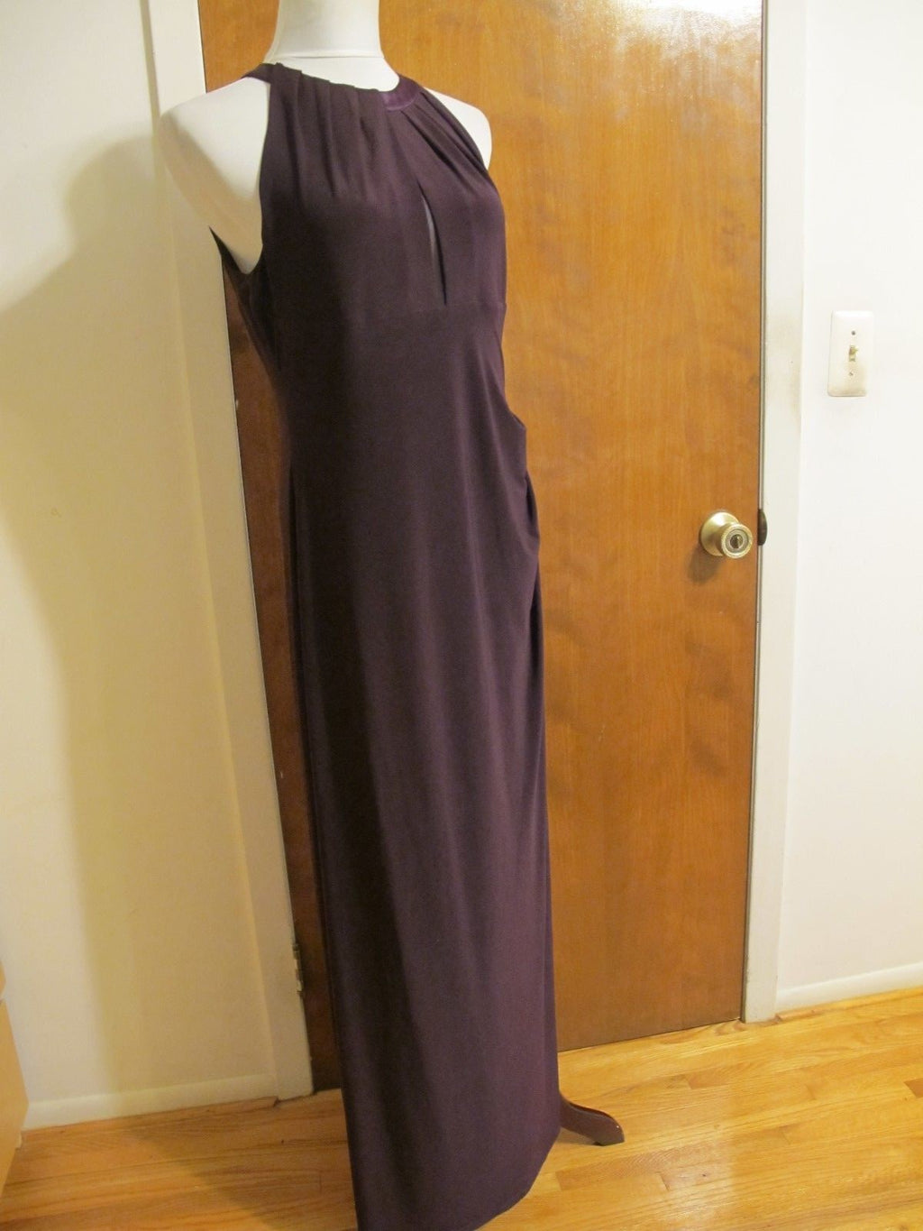 Ralph Lauren women's raisin evening detailed maxi New dress 