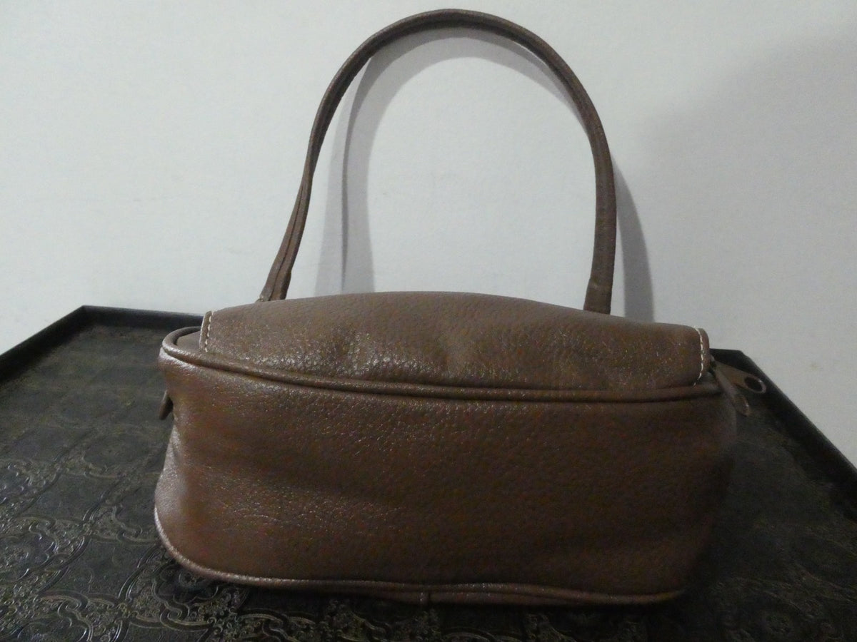 Women’s Brown Shoulder Bag Hobo Handbag Faux Leather 9”x8”x3” Pocket