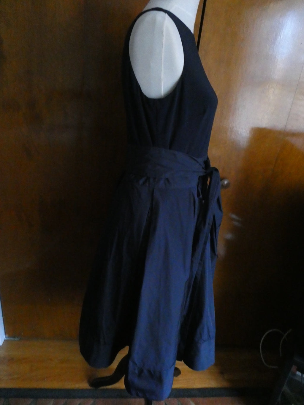 Lauren Ralph Lauren women’s navy pleated skirt detailed dress size 12 NEW
