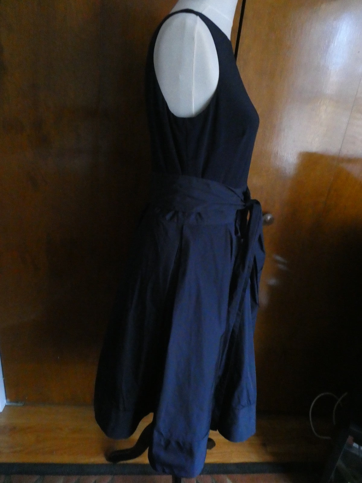 Lauren Ralph Lauren women’s navy pleated skirt detailed dress size 12 NEW