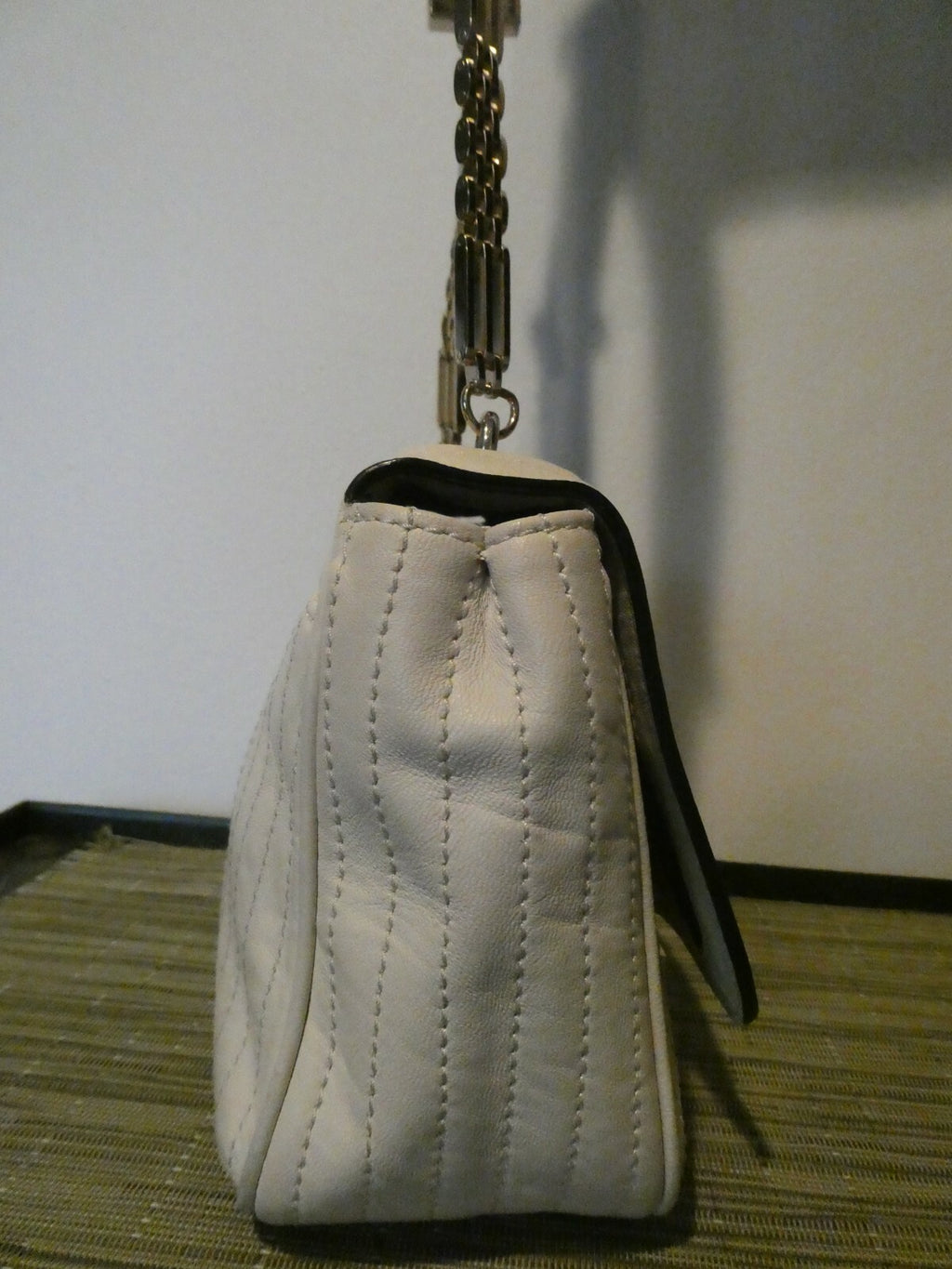 Reiss Almond Chain Strap Shoulder Crossbody Purse Leather Handbag Tote 