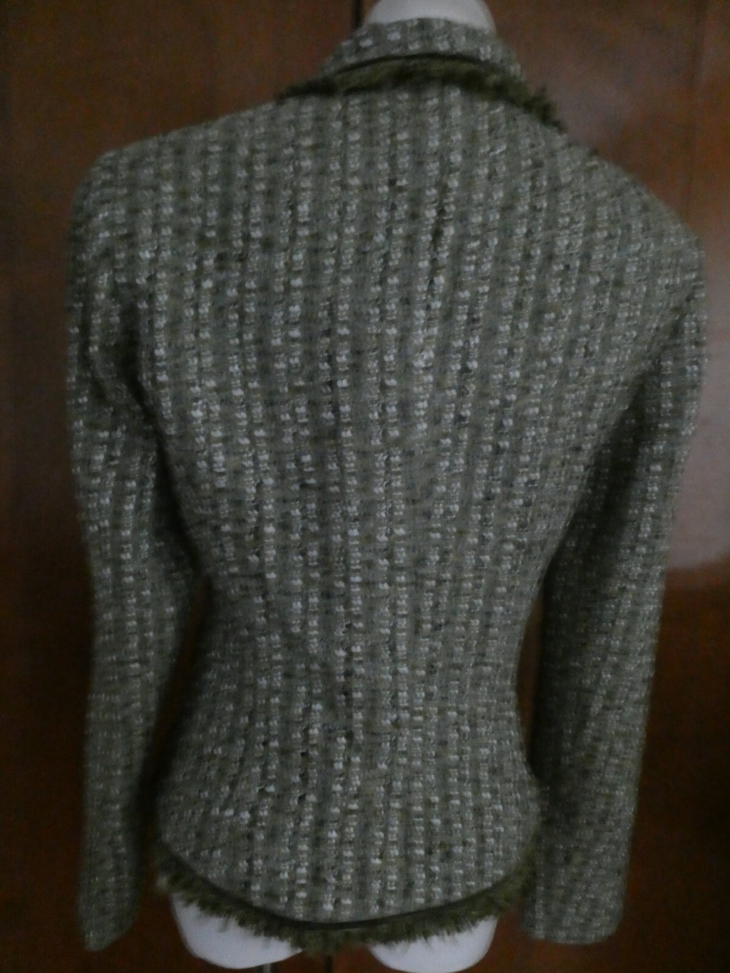 Vertigo Women Stylish Green Lined Blazer Size Large (Fits Medium) Made in France