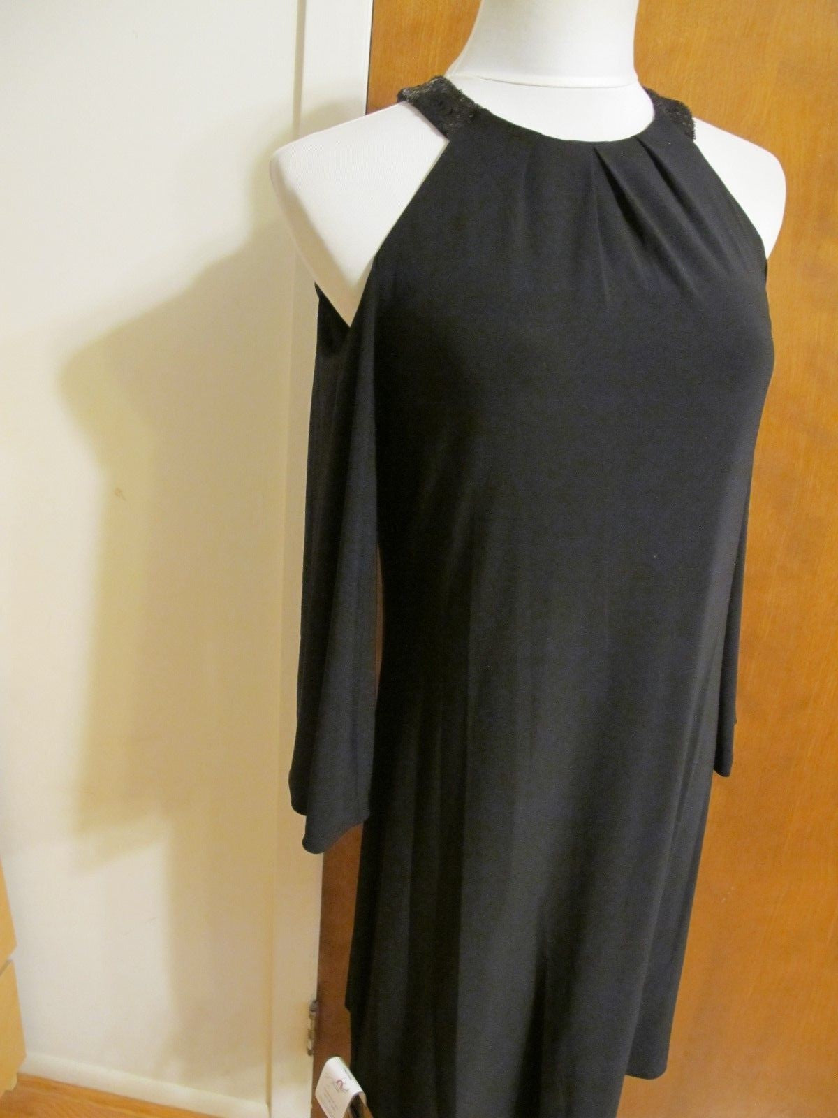 Lauren Ralph Lauren Women Black Lined Evening Cutout A-line Dress Size 4, 14