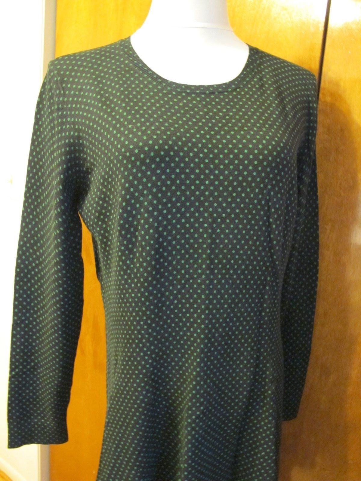 Michael Kors women’s black green A-line cotton viscose dress XLarge 