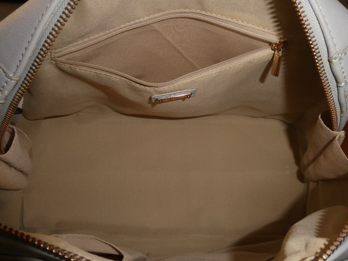 Aldo Women Blue Solid Faux Leather Satchel Shoulder Handbag 14”X11”X7”
