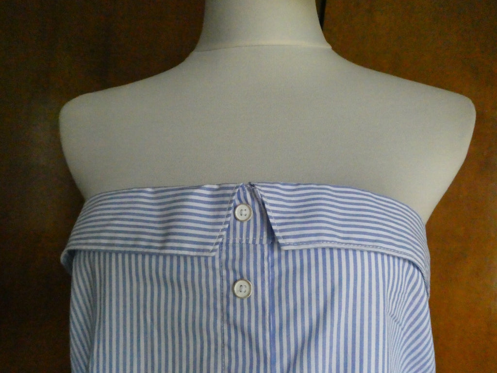 Anthropologie Maeve Women’s Cotton Lined Blue Motif Top Tank Size 14