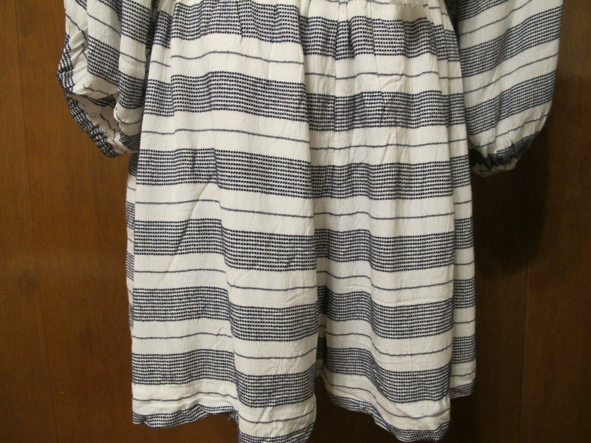 Anthropologie Holding Horses White/Black Lined Tie Romper Jumpsuit Large