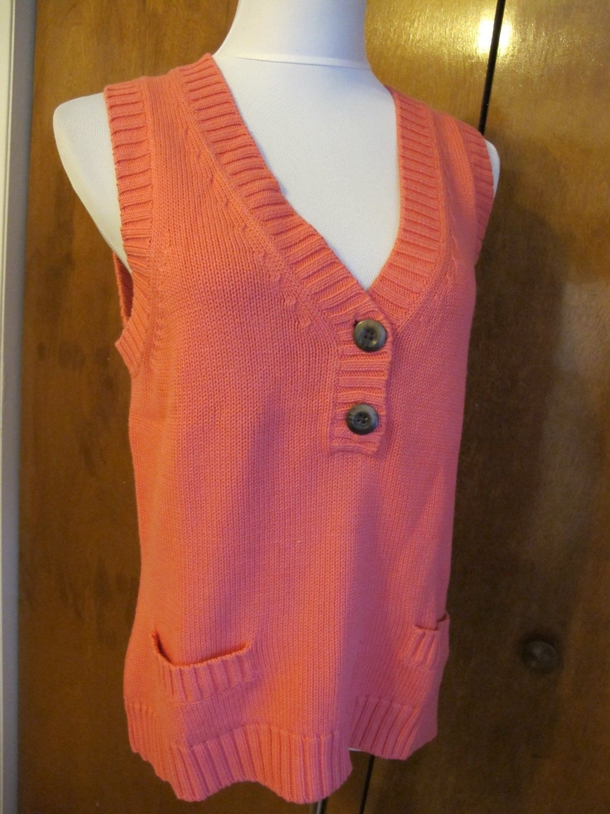 New w/tags Eddie Bauer women’s orange cotton gorgeous vest size large 