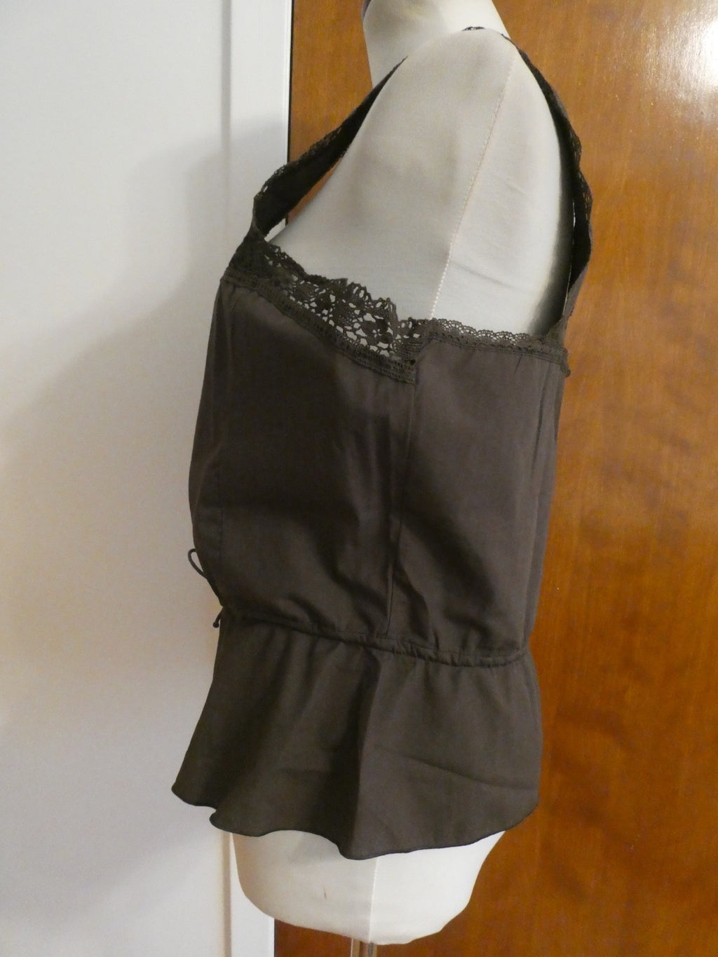 Chelsea Design Women Brown Cotton Blend Top size 14 Australia (Size Large US)