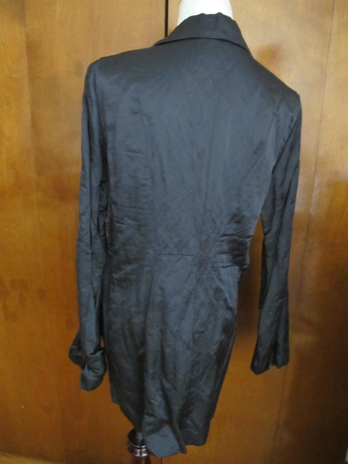 Eillen Fisher Women’s Gray Lined Satin Cotton Jacket Large New