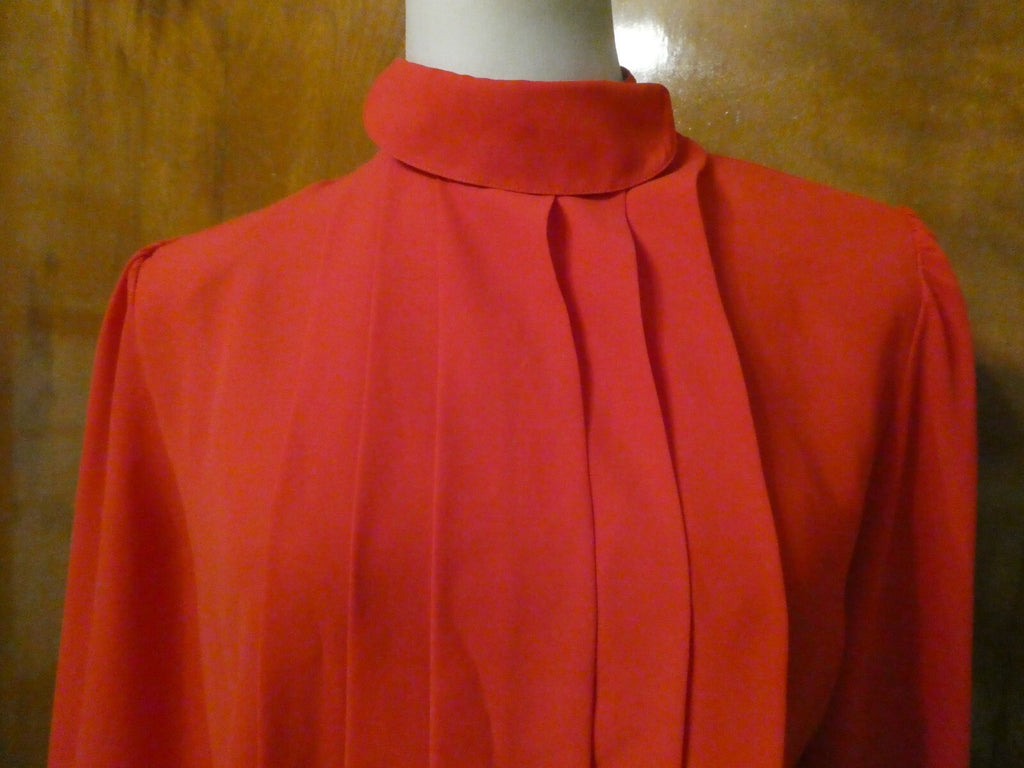S.K. and Company Red Long Sleeve Stylish Blouse Top Size 12