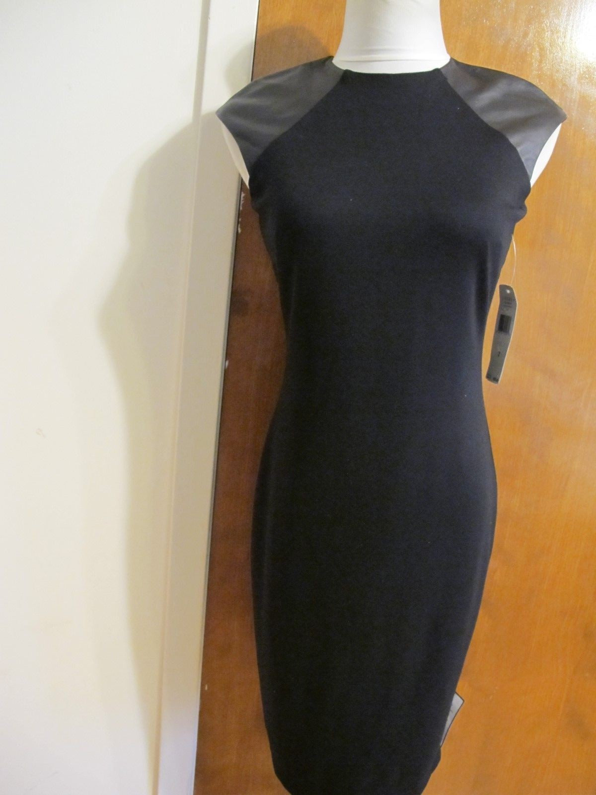 Ralph Lauren women's  leather insert black detailed  dress size 2 New
