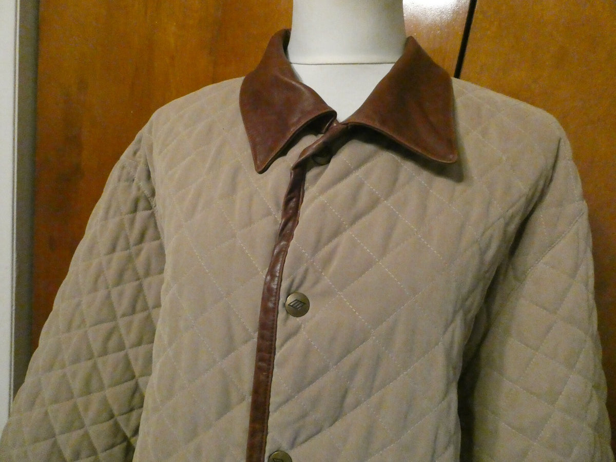Joseph Abboud Women's Beige/Multicolor Reversible Jacket Coat Large