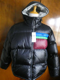 Lacoste Men’s Reversible Down Puffer Jacket XL 2XL Black Gray Hooded NWT $450