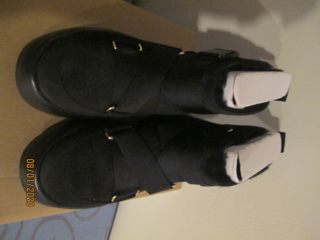 Ugg Australia Women's Black Classic Boom Buckle Combines Sneaker And Boot 5