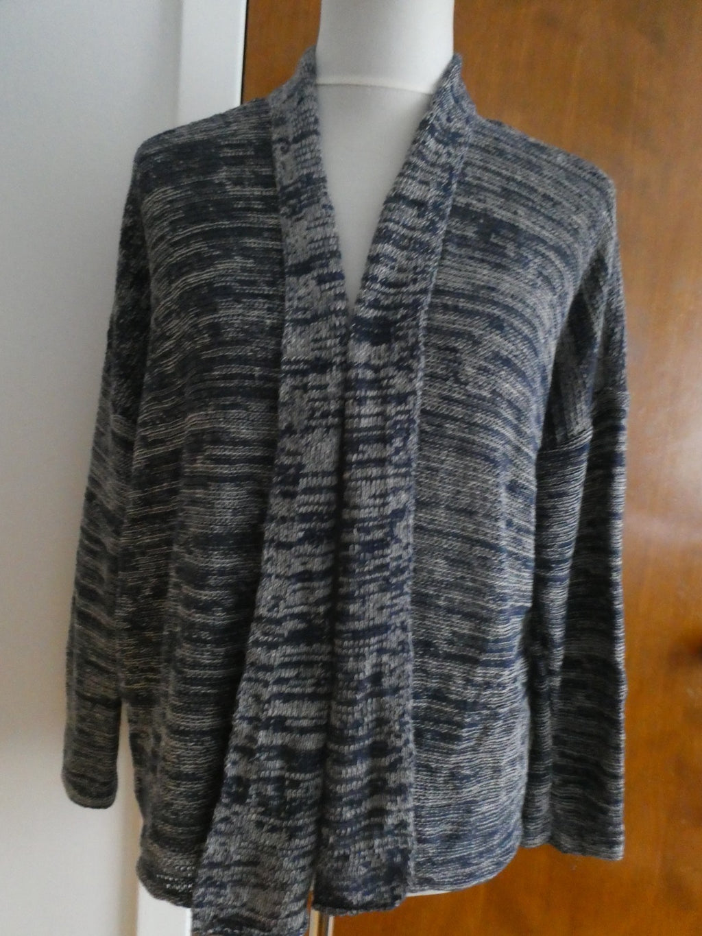 Eileen Fisher Women's Multicolor 100% Lin Organique Open Front Cardigan Medium