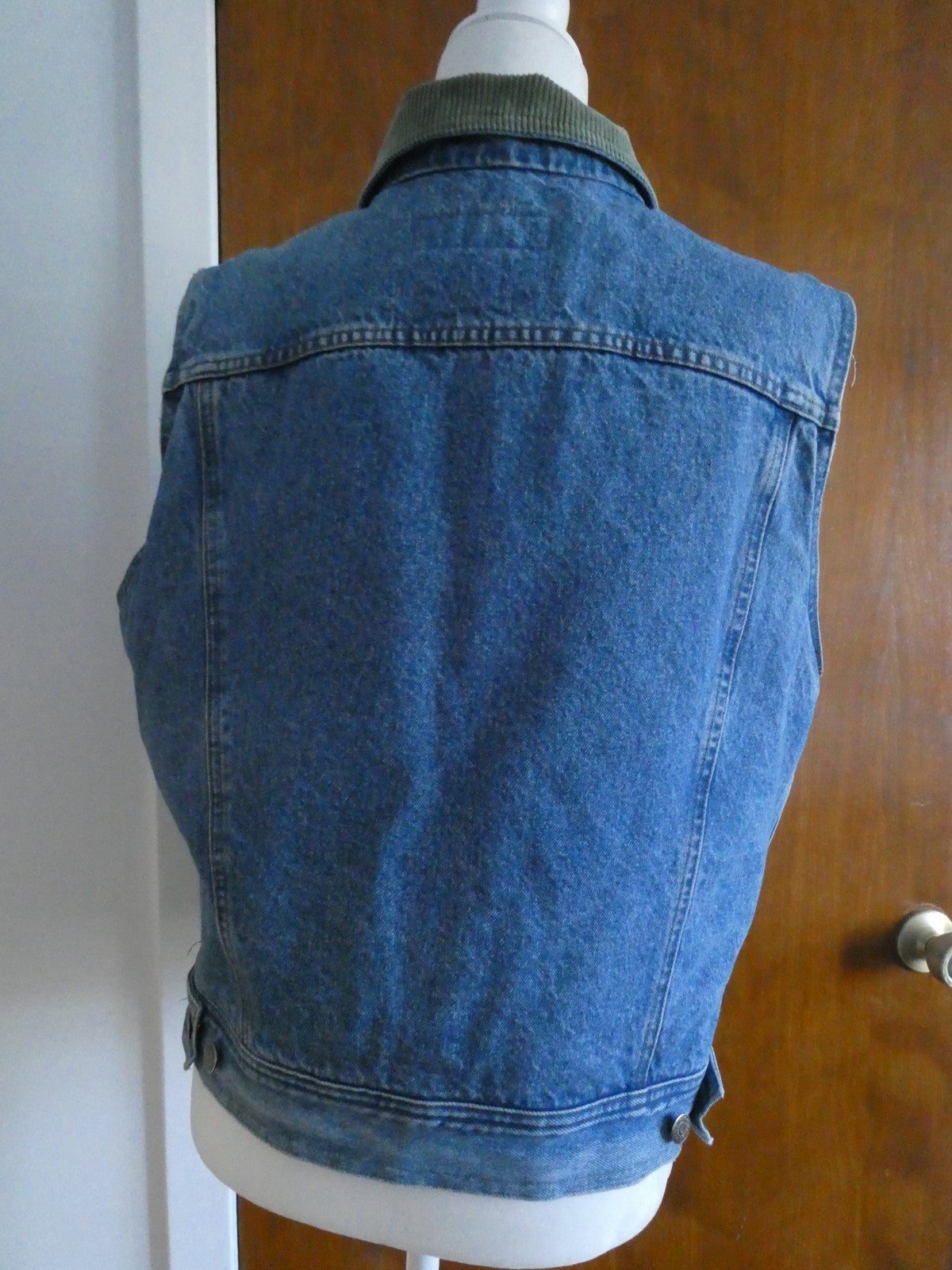 Ventura Denim Vest Cotton Quilted Lined Blue Jean Trucker Style Vintage Medium