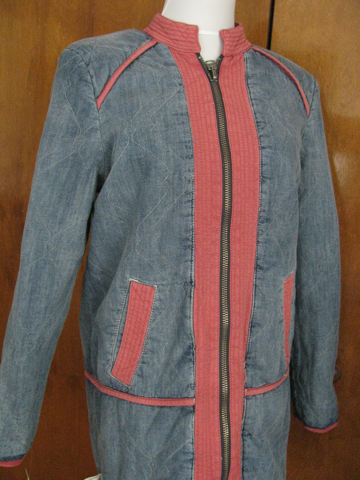 Free People Women's Reversible Denim Jacket Coat XSmall 