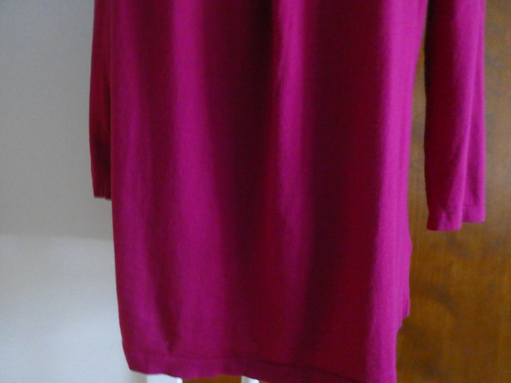 Jones New York Signature Women's Sweater Top Magenta Pink Cotton Modal Size 1X