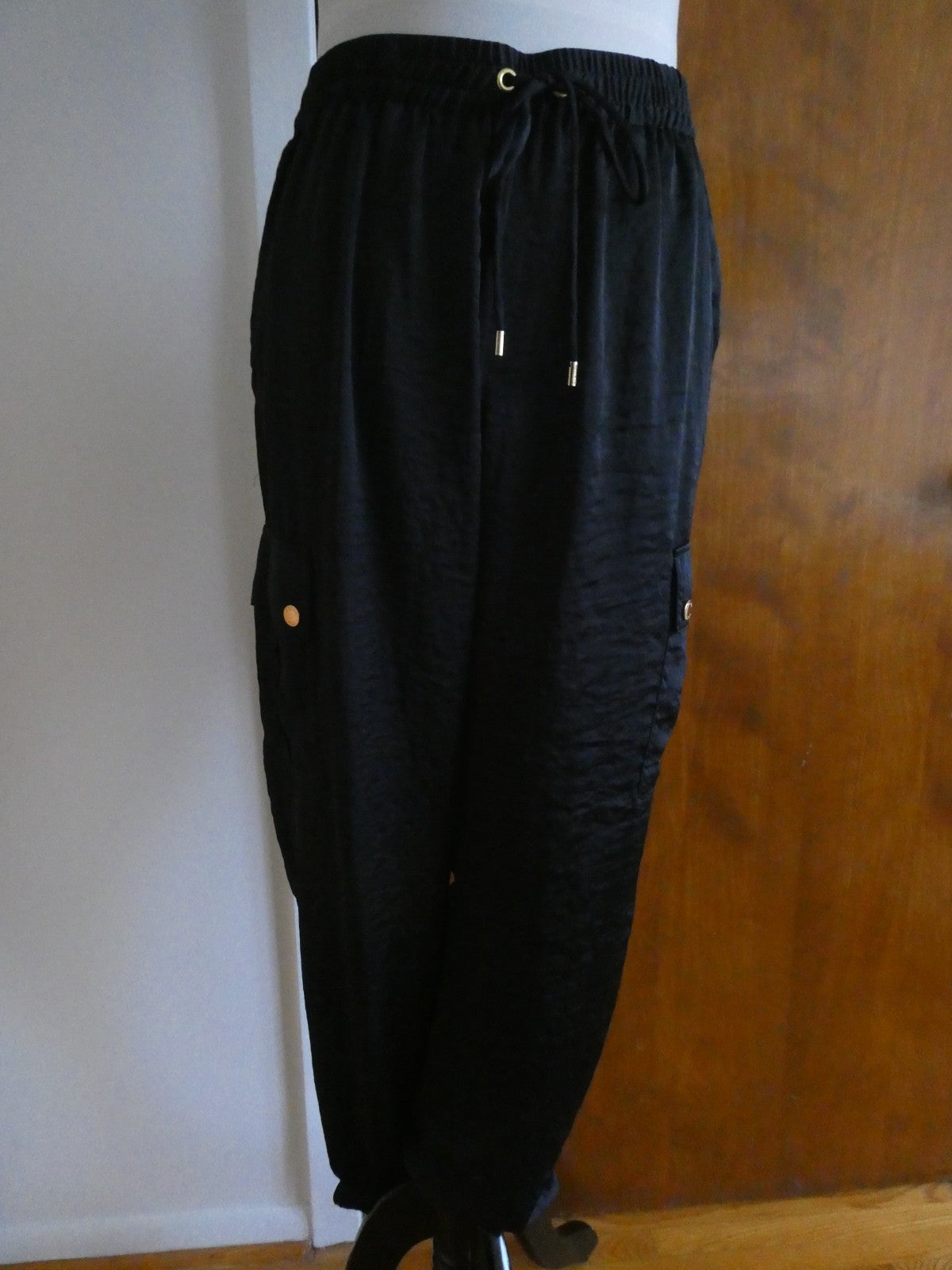 Michael Kors Jogger Pants Women Navy Front Pockets Elastic Waist 12 Bloomingdale