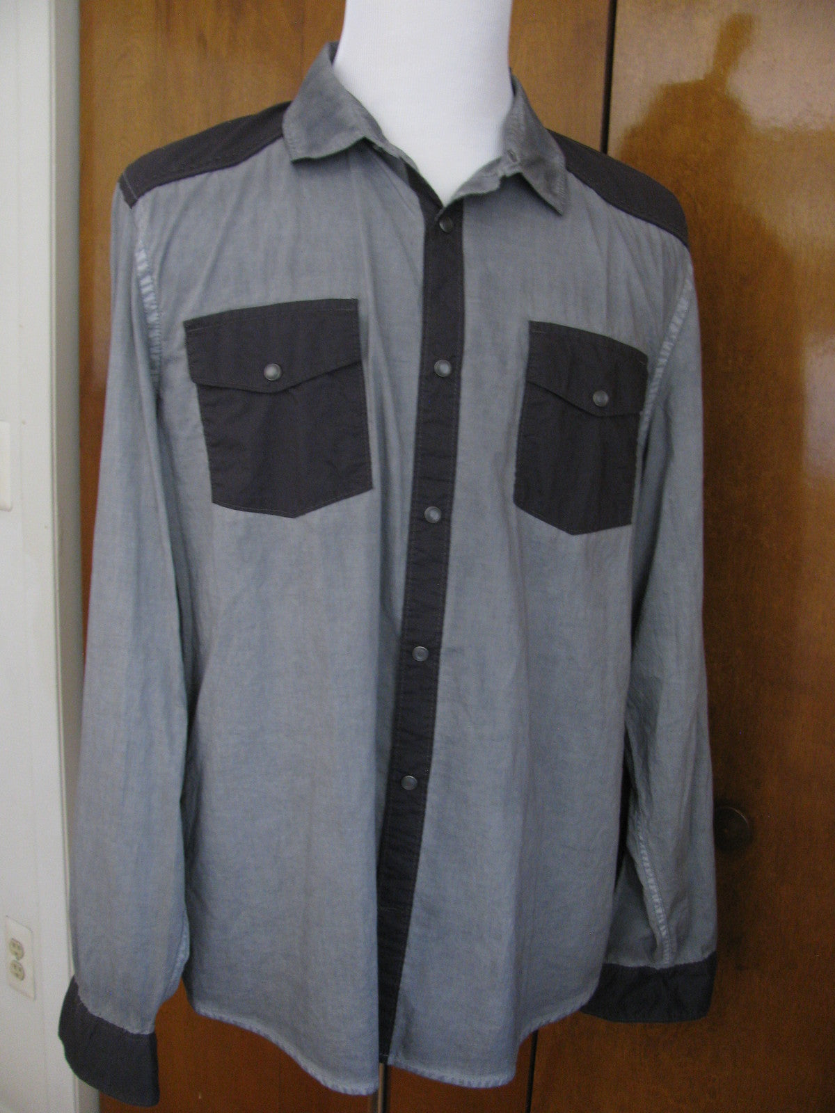 Guess men’s multi-color wave shirt slim fit XXL 