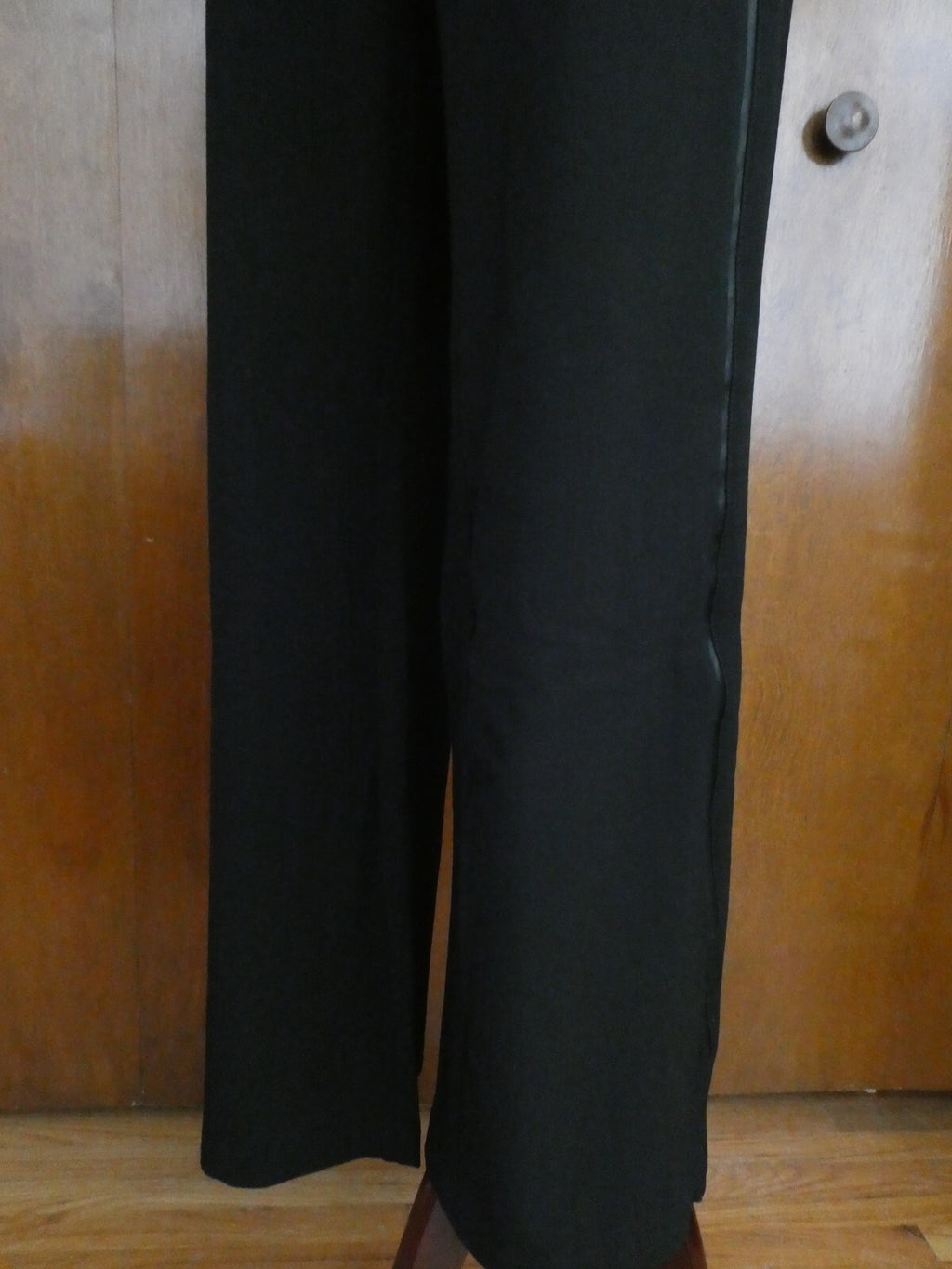 Gloria Vanderbilt women's black dress pants decorated with leather 14 (fits 12)