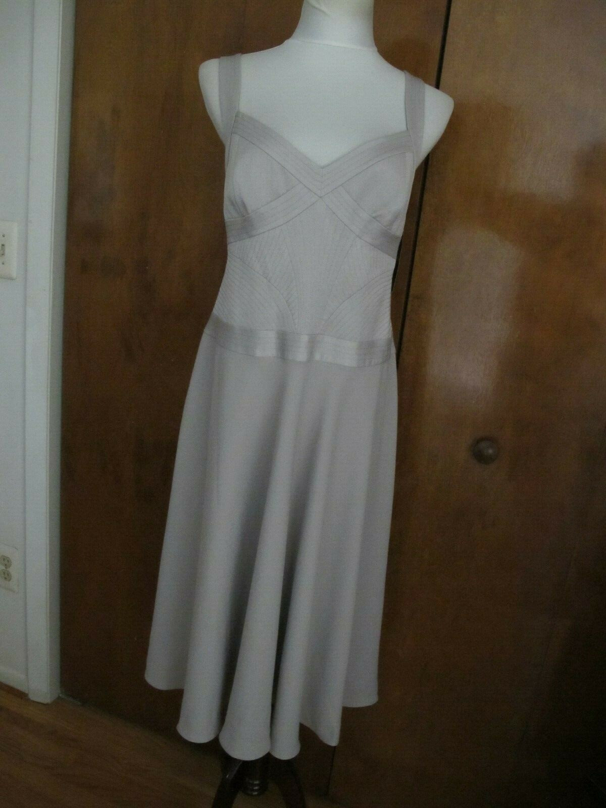 Ralph Lauren women’s  A-Line gray fog lined dress size 14 NEW