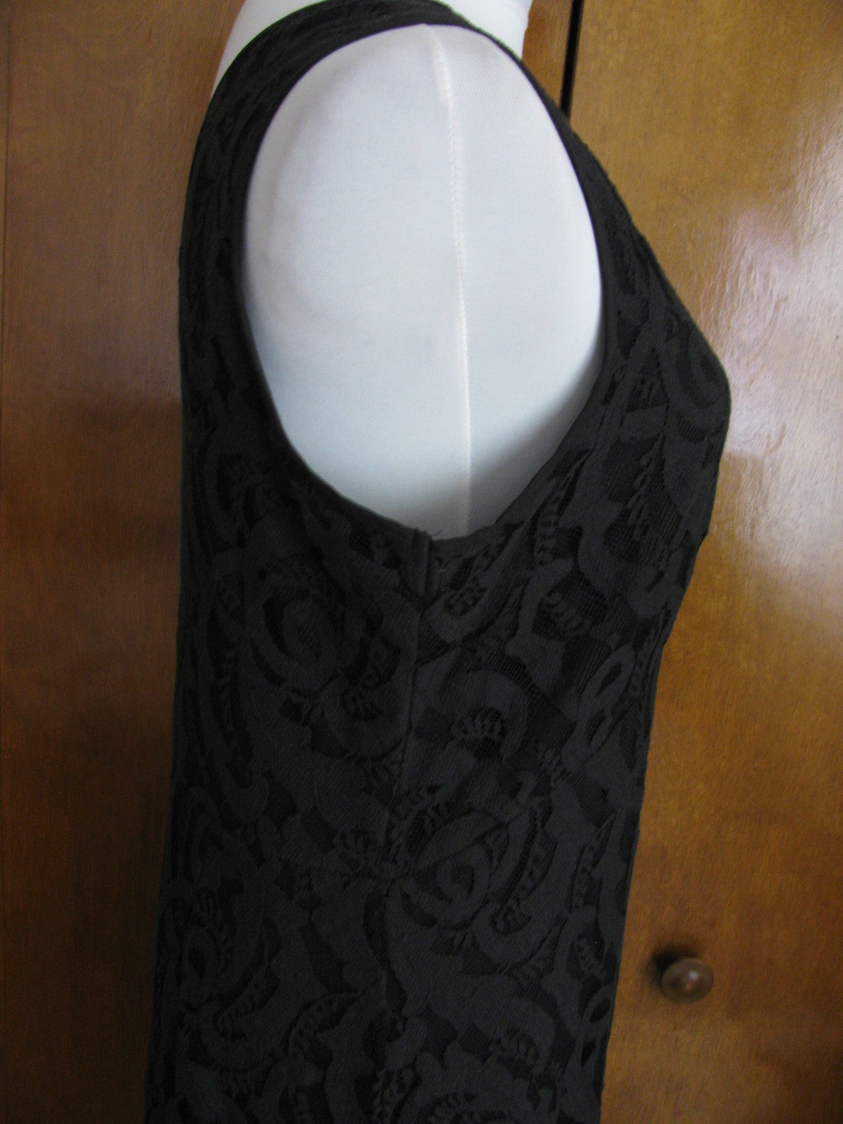 Impulse women's black fabric crafted lined evening dress Large 