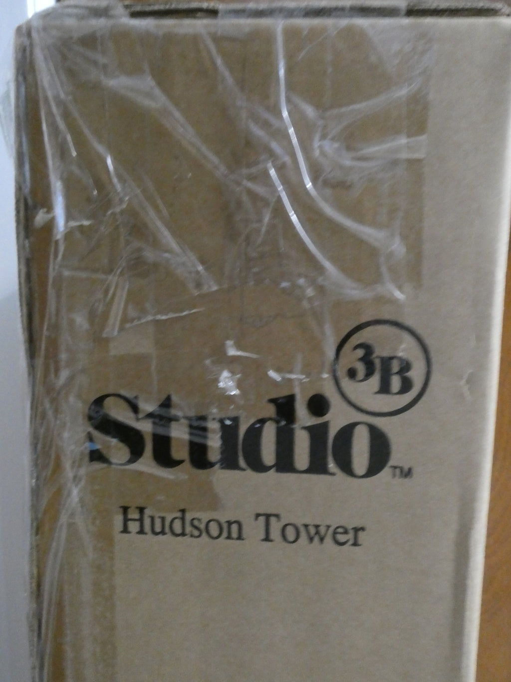 Studio 3B Hudson Tower Gray Bathroom Storage Cabinet 66.3" Tall w/ Drawer&Glass