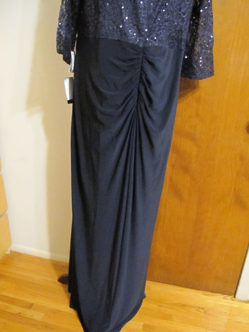 Alex evenings women’s navy maxi gathered evening dress size 20W 