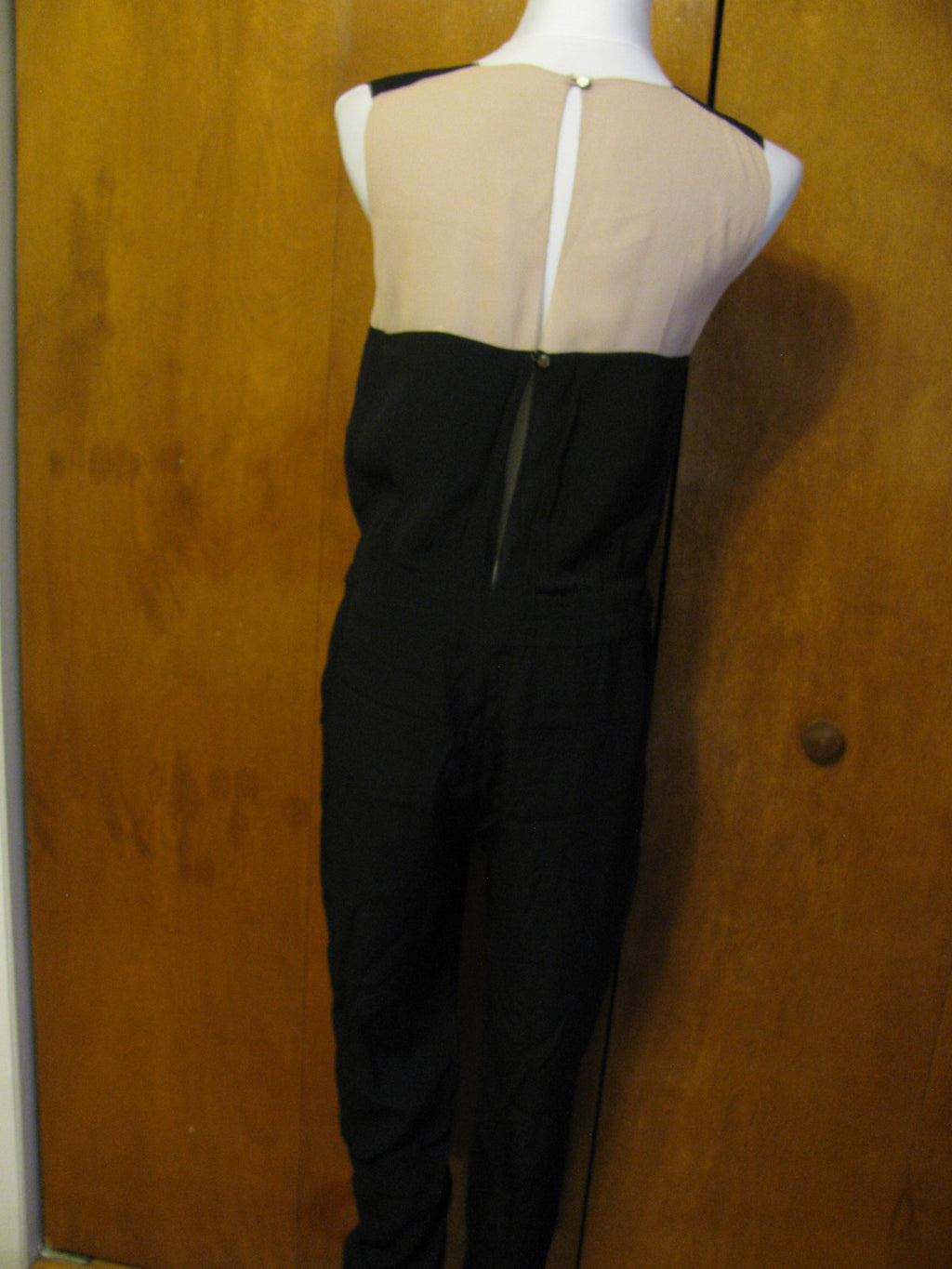 Rachel Roy women's black/beige gorgeous viscose jumpsuit size small New