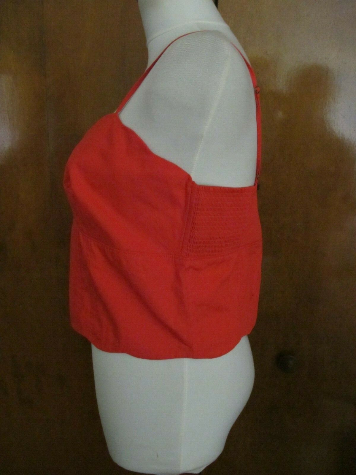 Anthropologie Maeve Women’s Cotton Red Scalloped Crop Top Tank Size 12, 14