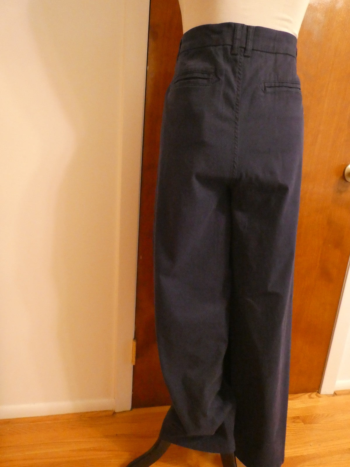 U.S. Polo Assn. Women's Wide Leg Chino Pants Navy High Rise Size 16R (fit 14R)