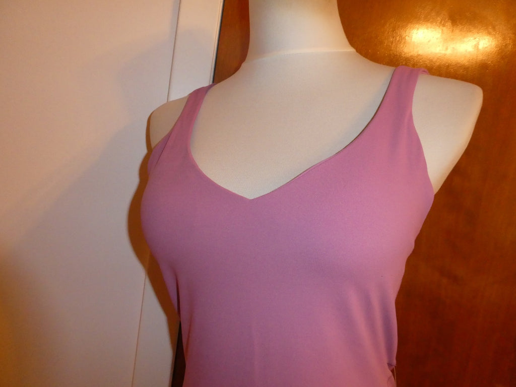 Lululemon Women Pink Align Bodysuit with Build-in Bra Sz 10 Original price $148
