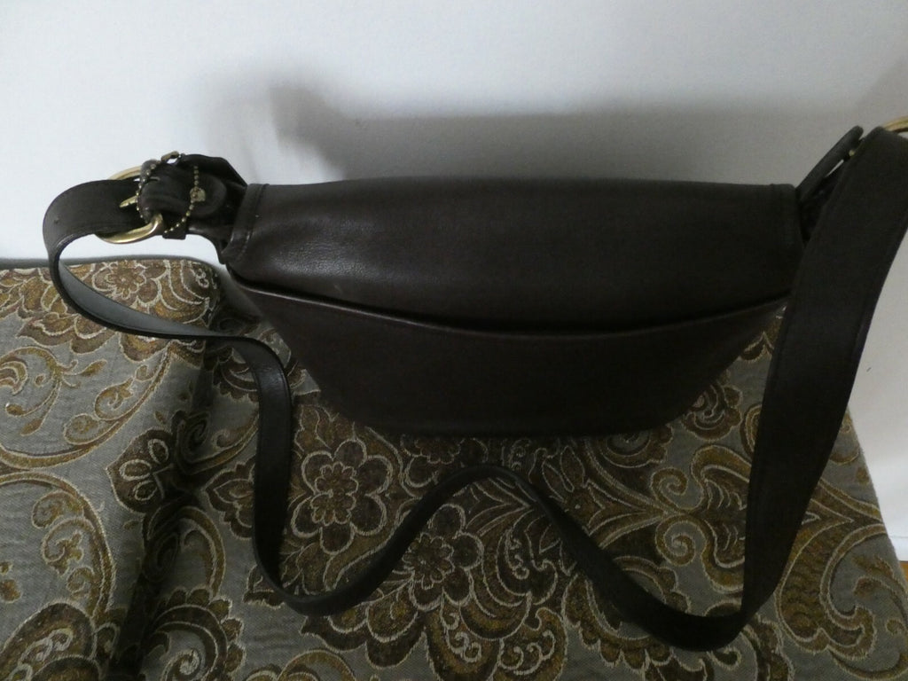 Vintage Coach Fletcher Crossbody Brown Leather Shoulder Bag Handbag 9C8Z-4150