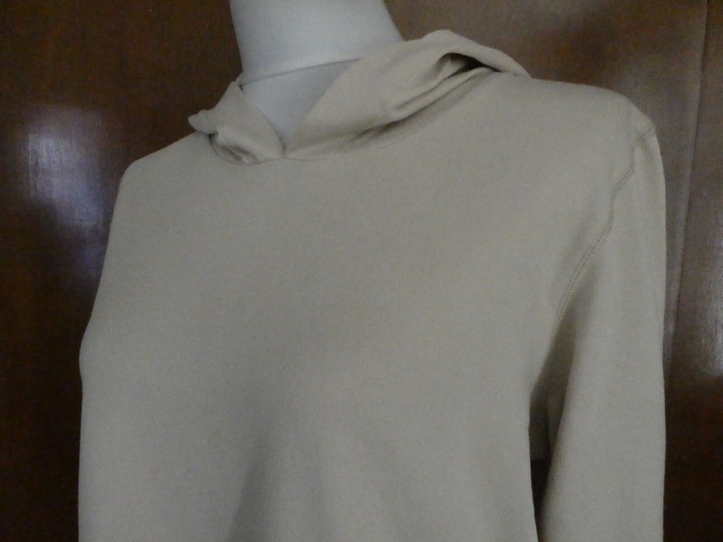 Project G Women's Natural Beige Sweater Attached Hood Large