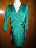 Guess women's emerald evening lined dress size Large fits Medium
