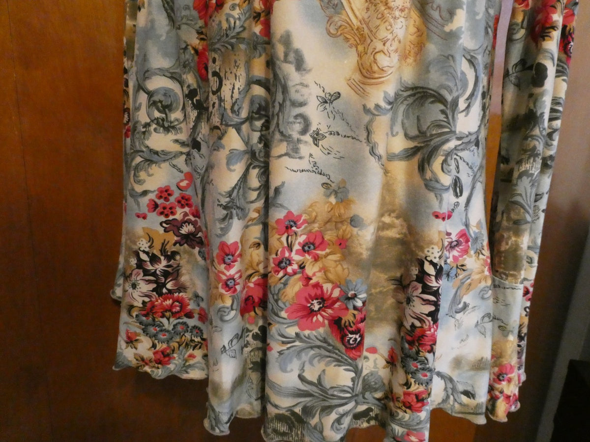 Motherhood Maternity Floral Twist Front Top Size Large Boho Long Sleeve Blouse