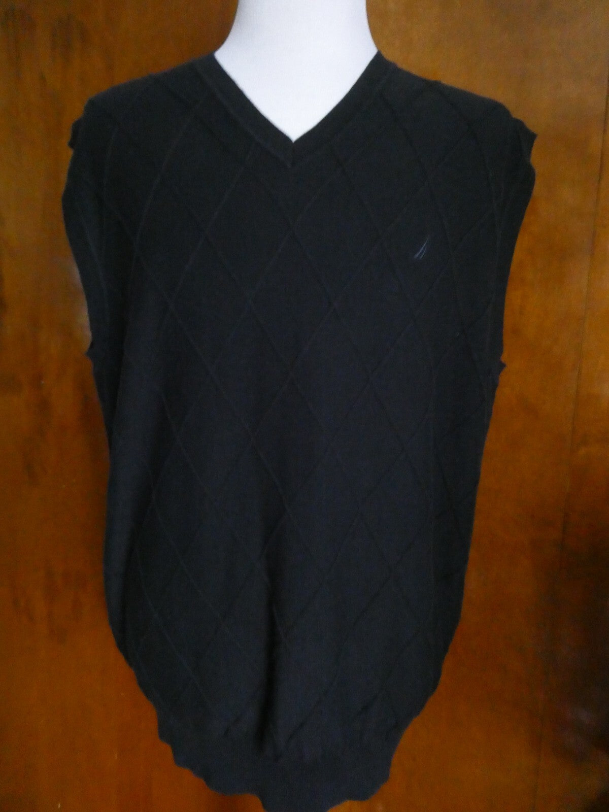Nautica Men’s Soft Cotton V-neck Pullover Sweater Vest Navy XXL