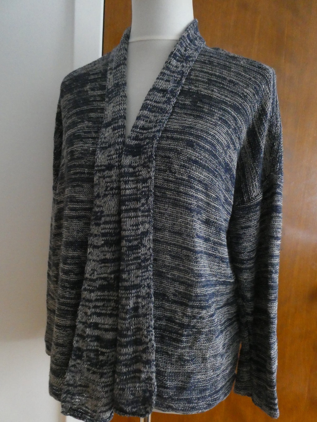 Eileen Fisher Women's Multicolor 100% Lin Organique Open Front Cardigan Medium