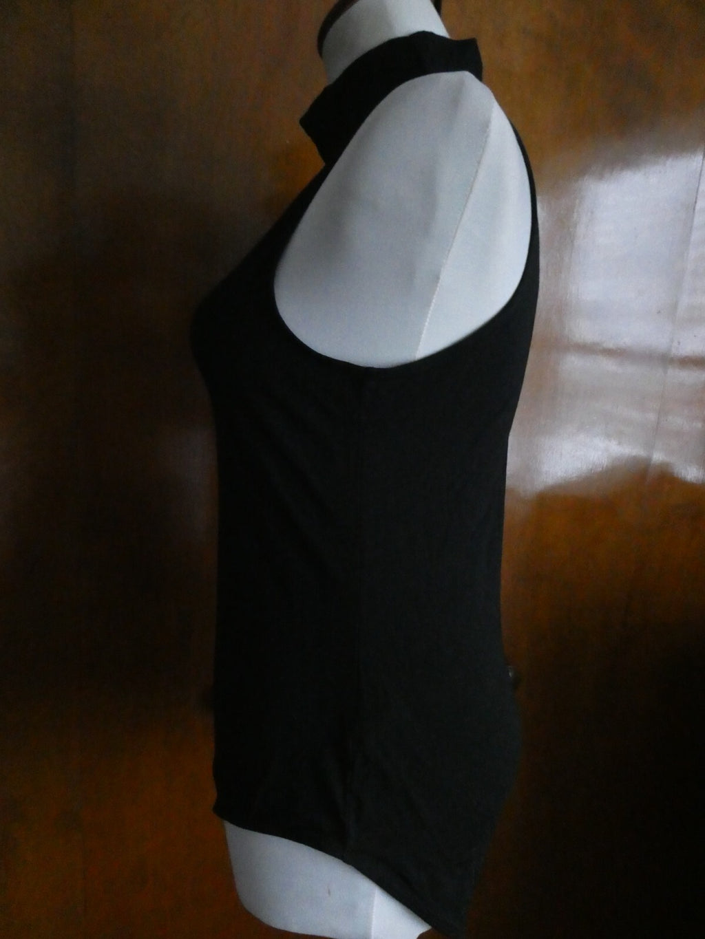 Anthropologie little black bodysuit women's rayon size Large