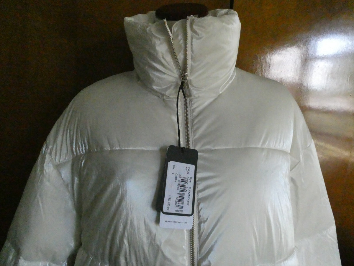 Armani Exchange Women's White Winter Caban Coat Large SKU#6LYK25-YN3HZ-1130