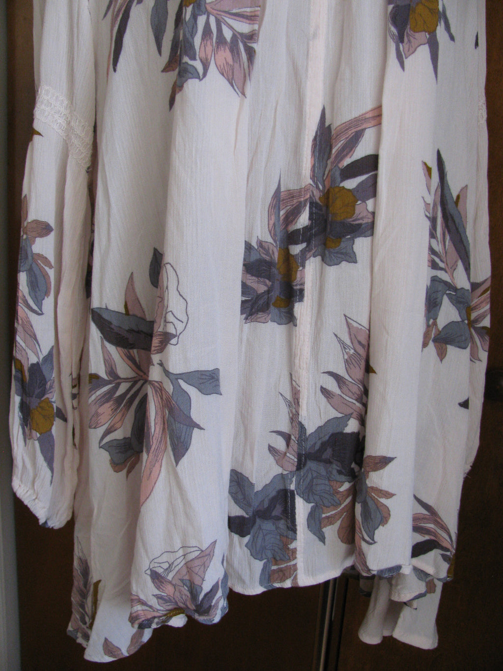 Free People Women’s Pearl Combo Rayon floral print Top New