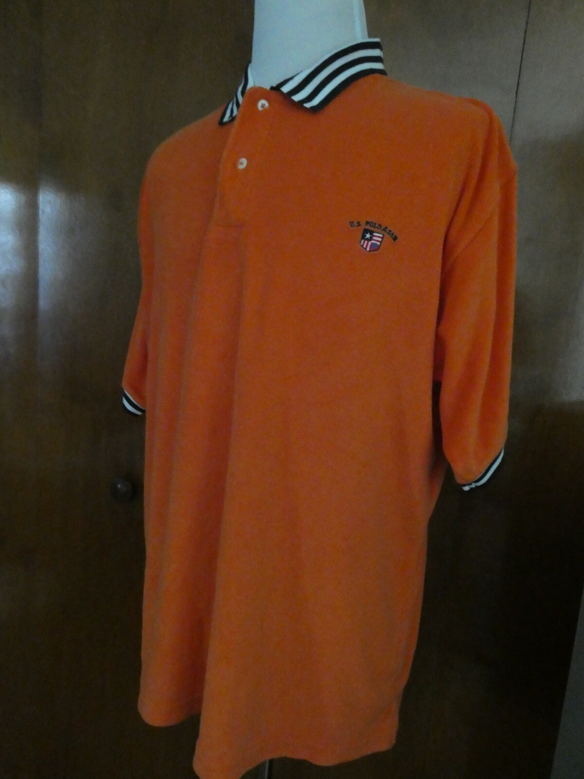 US Polo Assn. men’s orange cotton shirt size XLarge  New 