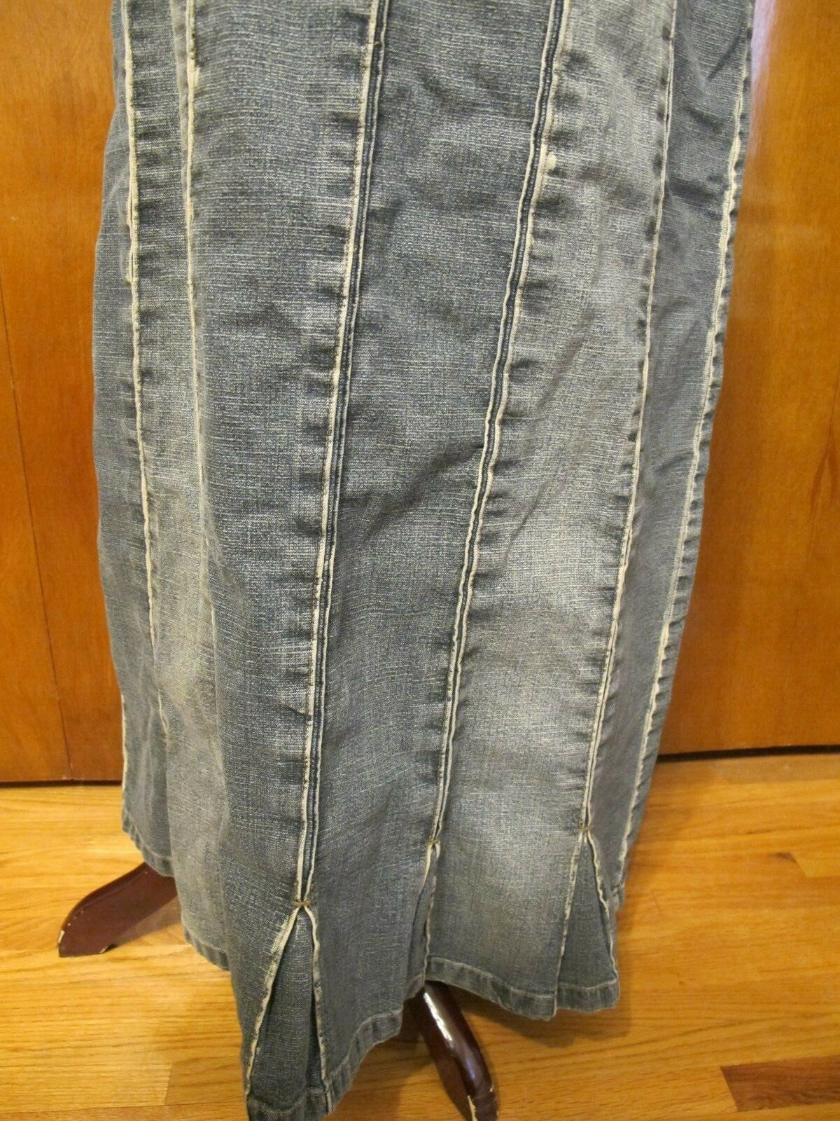 London Collection Women’s Denim Blue Fitted Skirt Size 38 USA 6 Pre Owned