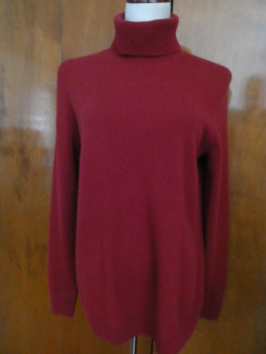 By Bloomingdale's Women's Rust 100% 2-PLY Cashmere Turtleneck Sweater XL