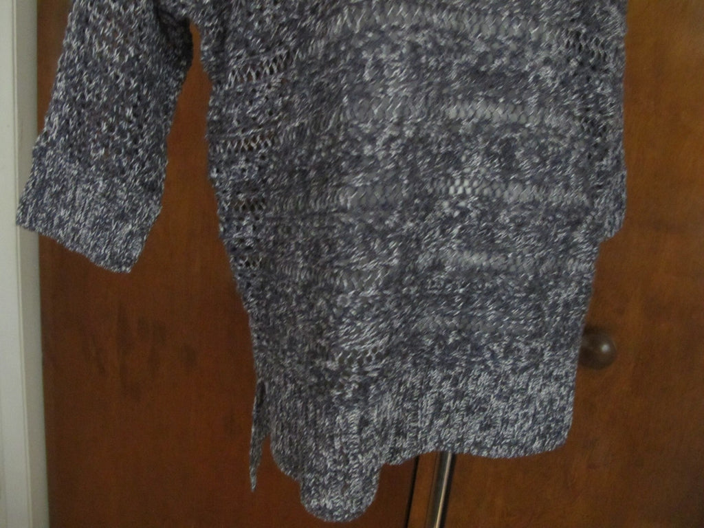 Rachel Roy 3/4 Sleeves Sweater Women's Asymmetrical Gray Detailed Size Medium 