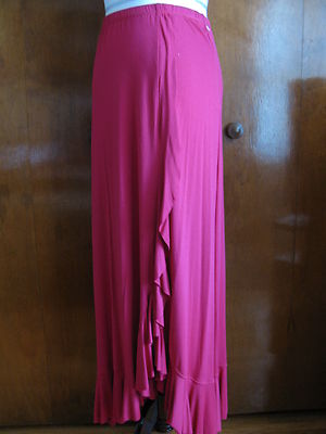 Max Studio Women's Berry Detailed Long Soft Viscose Skirt Size Small New